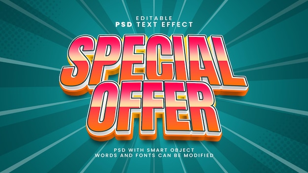 PSD text effect special offer