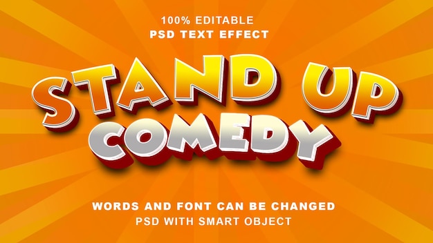 Text Effect Stand Up Comedy