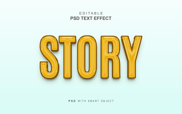 PSD text effect story