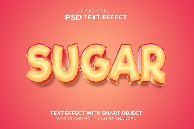 Text effect sugar smart object editable