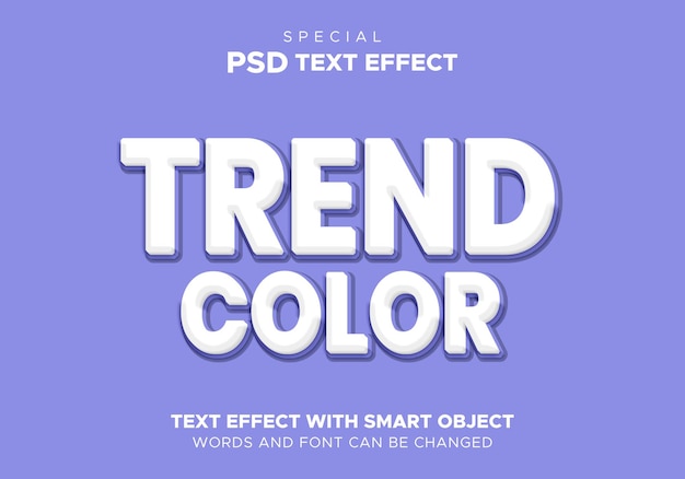 Text effect trend color of the year