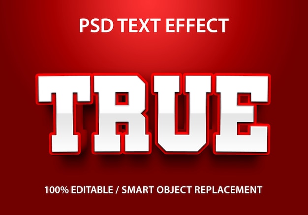 Text effect true template