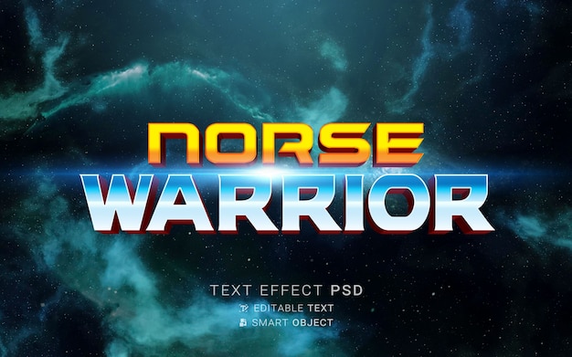 PSD text effect viking design