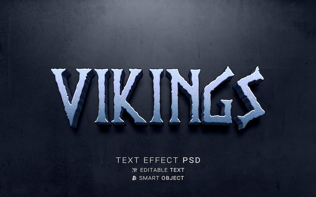 Текстовый эффект викинг дизайн
