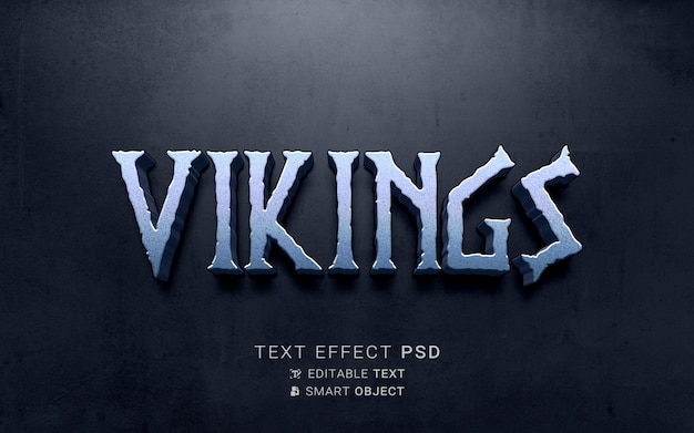 PSD text effect viking design