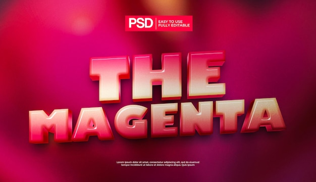 text effect viva magenta color of the year 2023