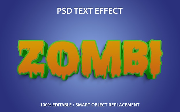 PSD text effect zombi template