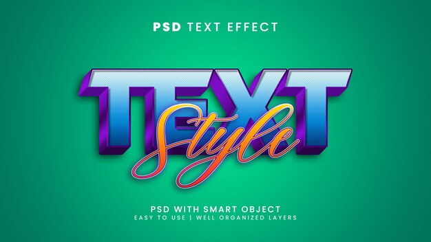 Text style editable text effect