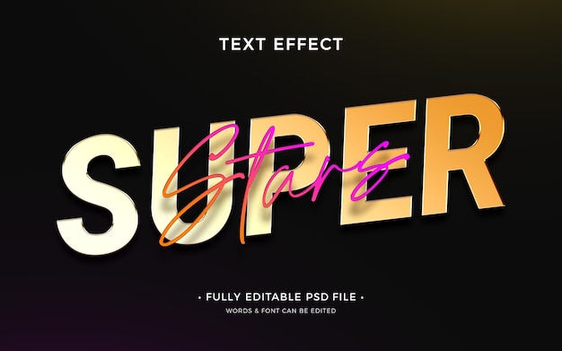 PSD text over text text effect