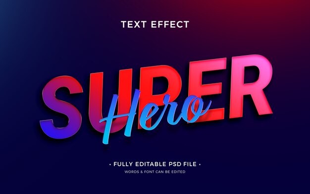 PSD text over text text effect