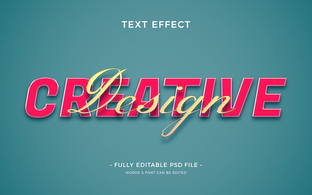 PSD text over text text effect