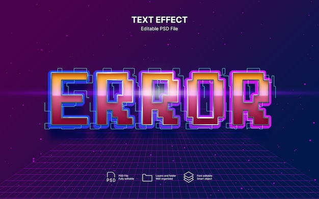 Texteffekt för fel