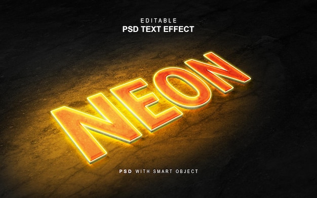 Texteffekt med neonljus