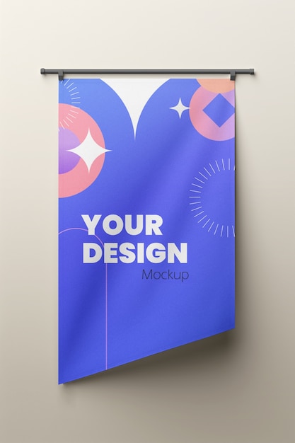 Textile banner mockup