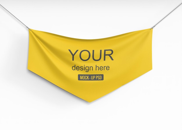 PSD textile banner mockup