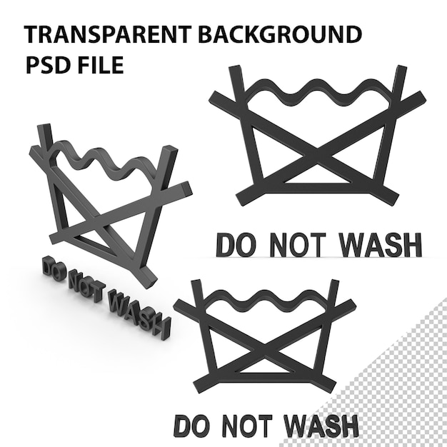 PSD textile care symbol png
