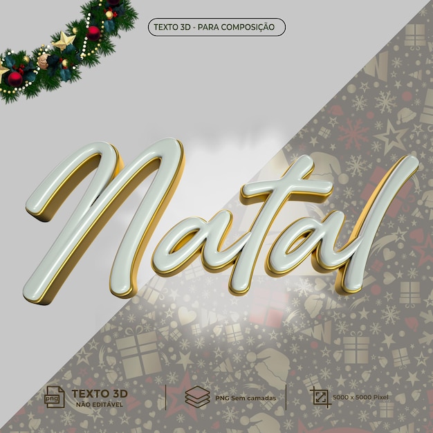TEXTO 3D PSD NATAL