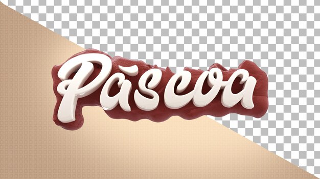 PSD texto de pscoa in 3d