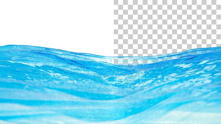3Dレンダリング リアルブルーの海の背景の海の波 3Dレンダー