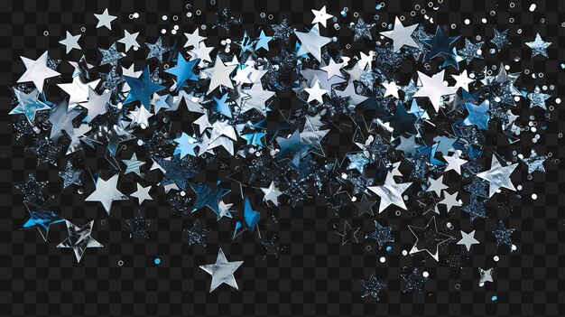 Texture of sparkling sequined stars scattered starry night collage effe collage y2k clipart design