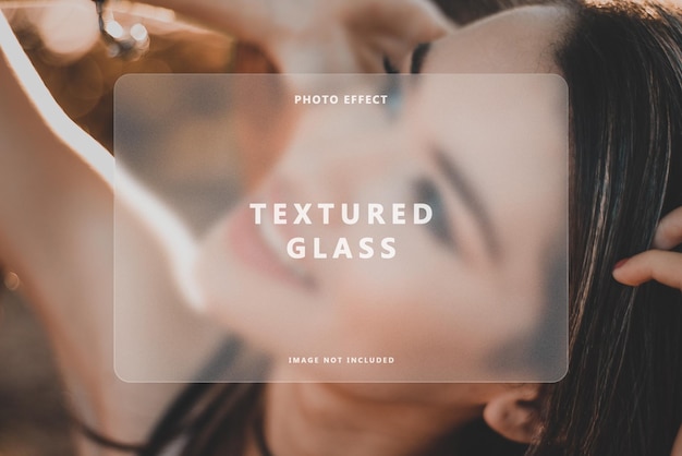 PSD textured glass photo effect