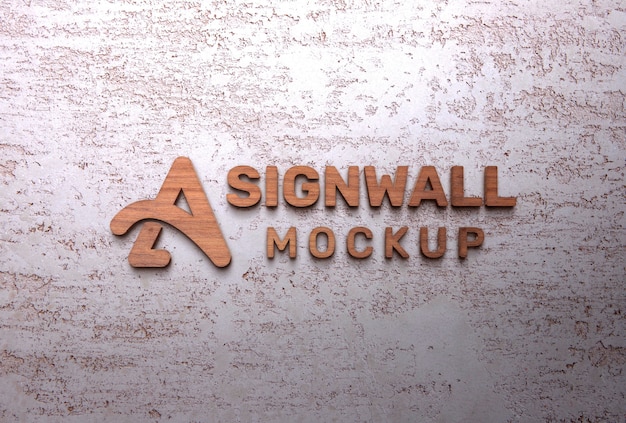 Textured wall logo effect design