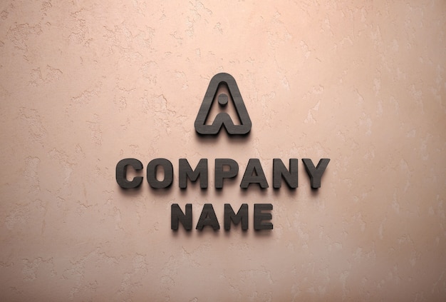 Textured wall logo effect design