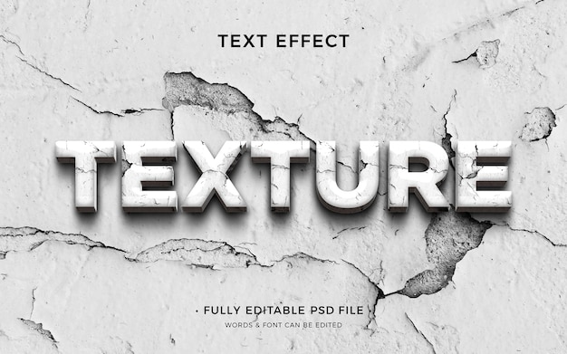 Textured wall text effect