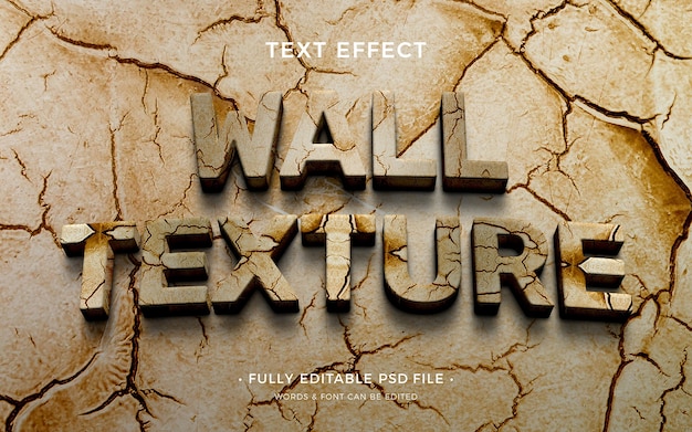 Textured wall text effect