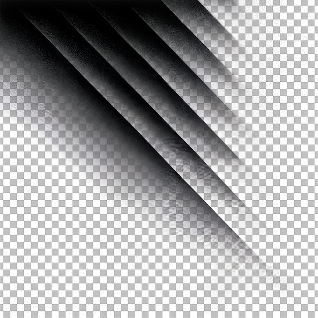 Textureerde zwarte strepen Diagonale lagen Gradiënt-effect Transparante achtergrond PNG