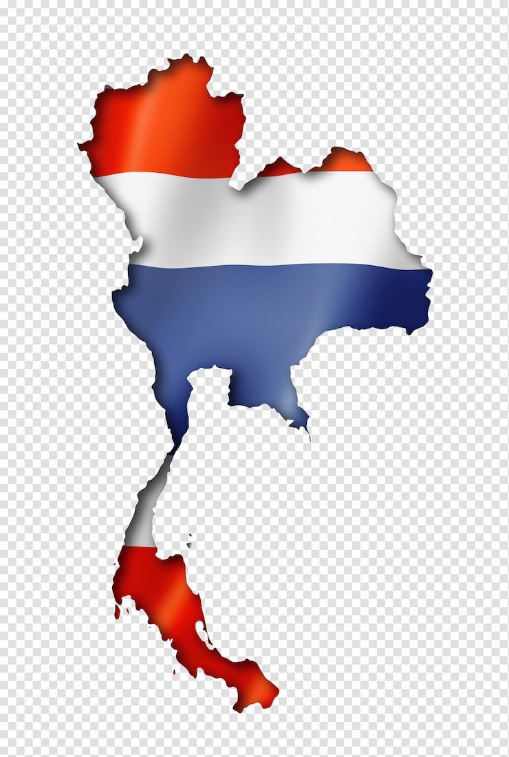 PSD thai flag map