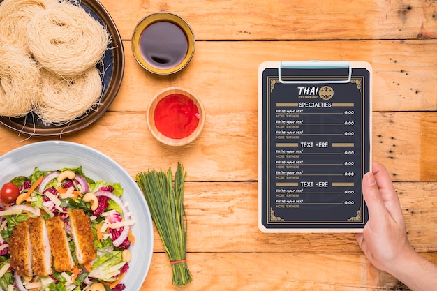 PSD thai food concept mock-up