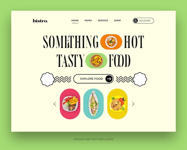 PSD thai food landing page psd template