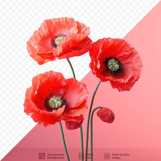 PSD i veterani thailandesi ricevono fiori di papavero rosso papaver rhoeas per le cerimonie commemorative