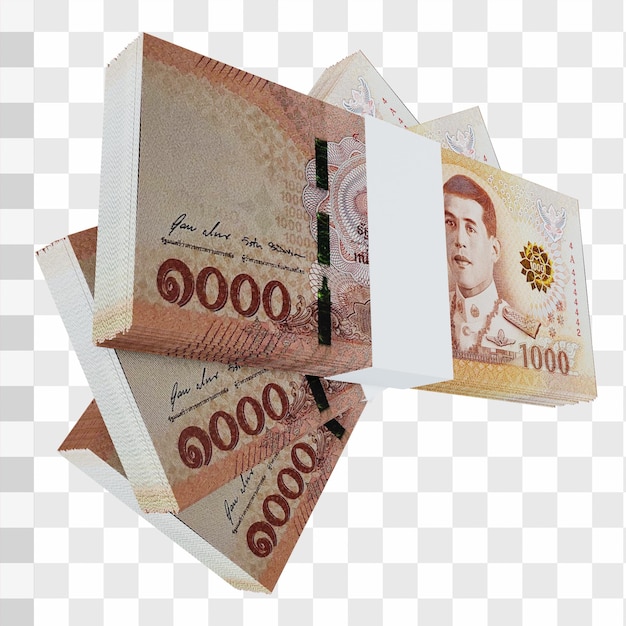 바트 태국 지폐의 태국 통화 바트 1000 스택