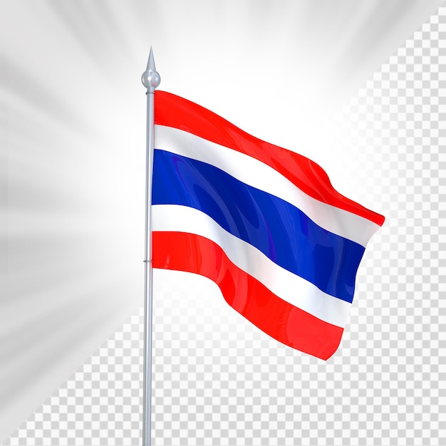 PSD bandiera thailandia 3d render