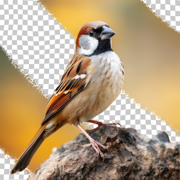 PSD thailand's geïsoleerde prachtige bruine vogel de euraziatische boom sparrow passer montanus transparante achtergrond