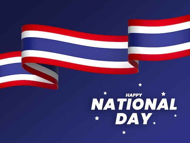 PSD thailand vlag element ontwerp nationale onafhankelijkheidsdag banner lint psd