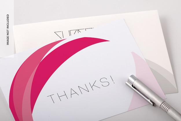 PSD thank you card psd mockup