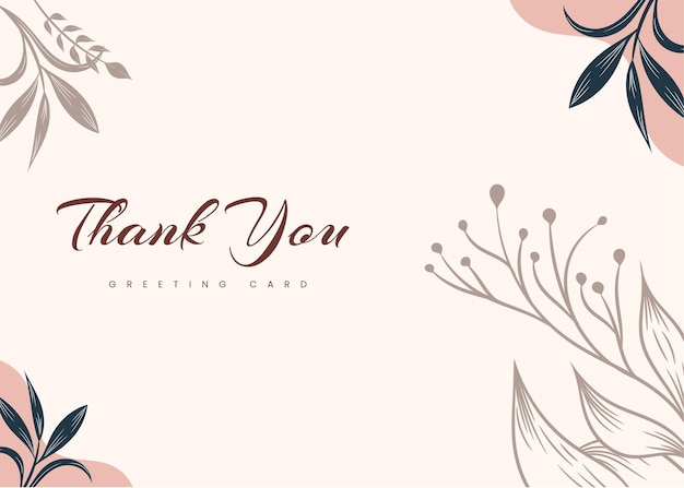 Thank You Card Template Design