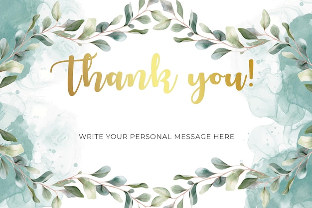 PSD thank you card template