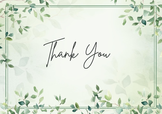a thank you card with the words thank you on it
