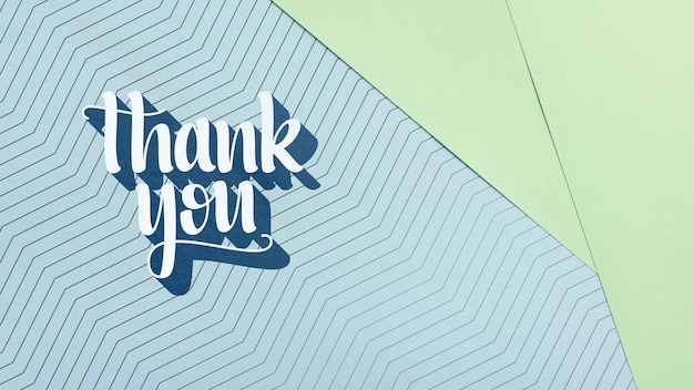 PSD thank you message on cardboard