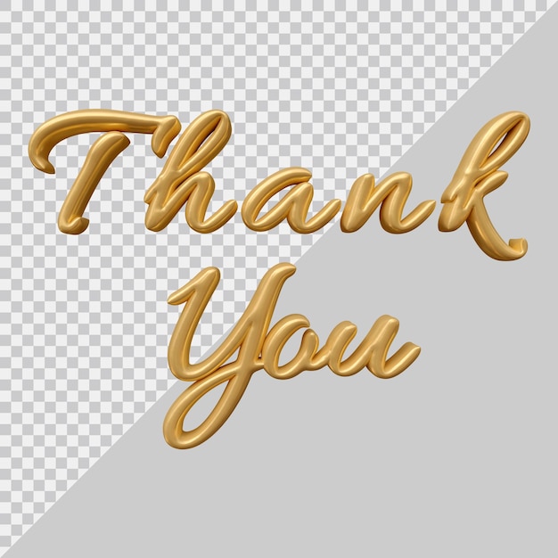 thank you text effect design with 3d modern style