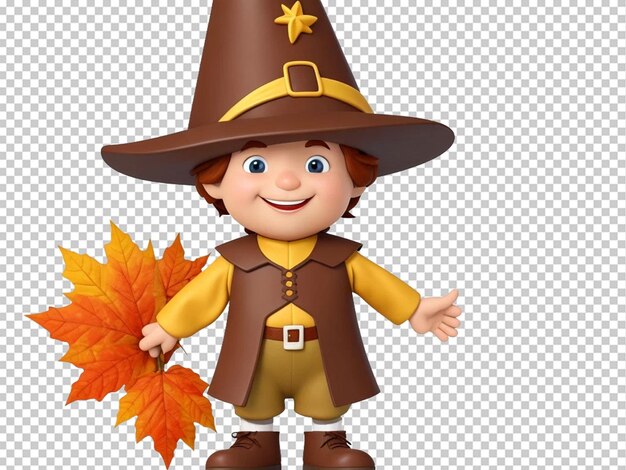 Thanksgiving 3d cartoon clip art character