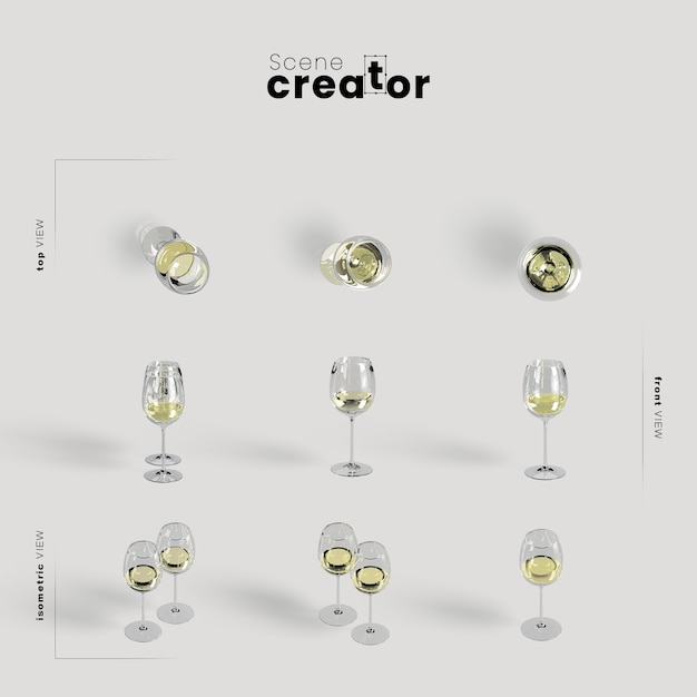 thanksgiving arrangement with white wine in glasses