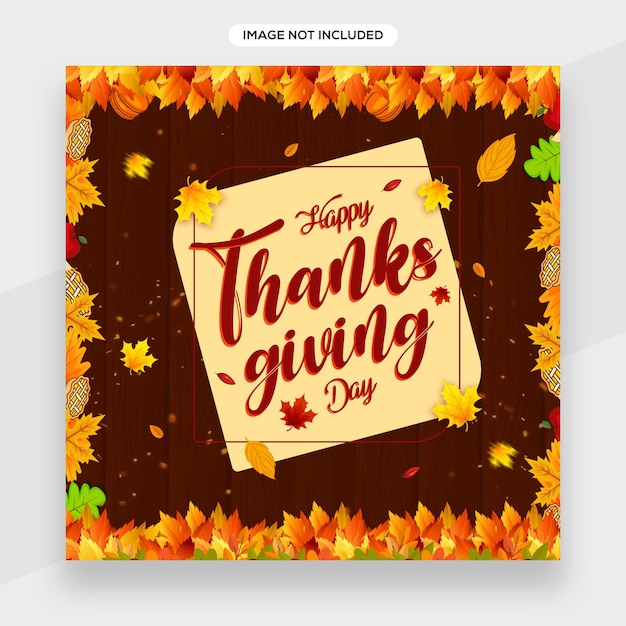 PSD День благодарения фон рисованной дизайн или шаблон баннеров благодарения