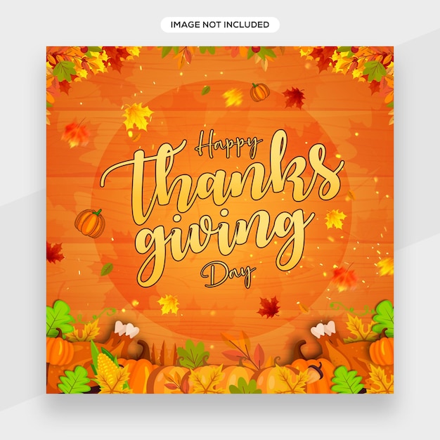 PSD thanksgiving background hand drawn design or thanksgiving banners template