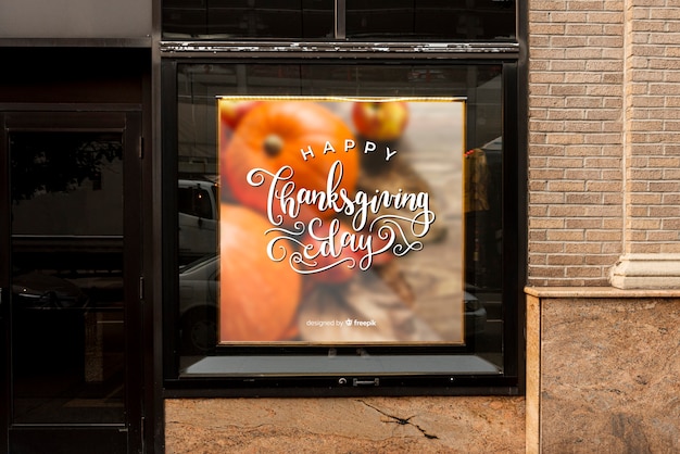 PSD thanksgiving billboard mock-up