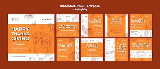 PSD thanksgiving celebration instagram posts